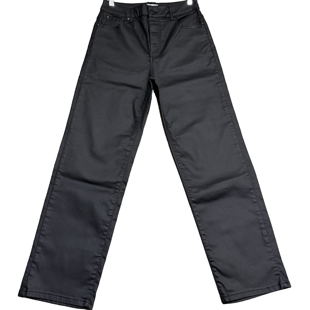 Free People We The Free Pacifica High Rise Slim Straight Pants Womens 29 Black